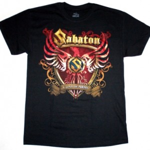 SABATON COAT OF ARMS NEW BLACK T-SHIRT