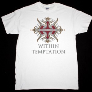 WITHIN TEMPTATION LOGO NEW WHITE T-SHIRT