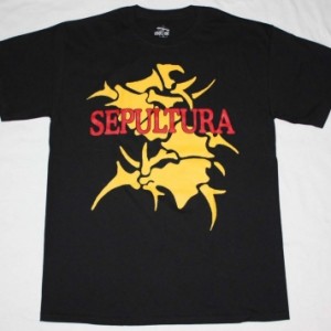 SEPULTURA LOGO THRASH NEW BLACK T-SHIRT