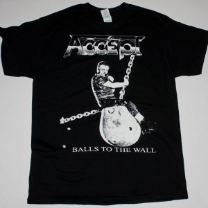 ACCEPT BALLS TO THE WALL'83 NEW BLACK T-SHIRT