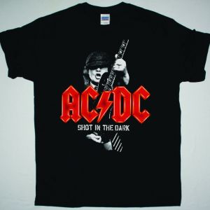 AC DC SHOT IN THE DARK AC/DC NEW BLACK T-SHIRT
