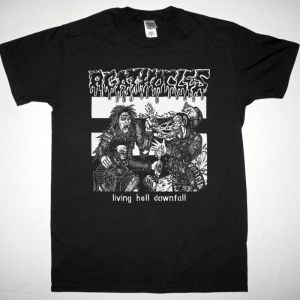 AGATHOCLES LIVING HELL DOWNFALL NEW BLACK T-SHIRT