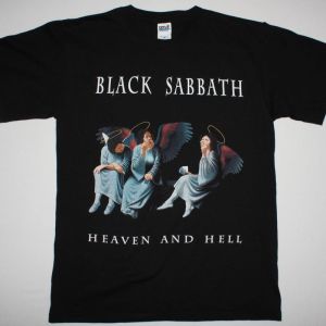 BLACK SABBATH HEAVEN AND HELL '80 NEW BLACK T-SHIRT