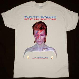 DAVID BOWIE ALADDIN SANE NEW NATURAL T-SHIRT