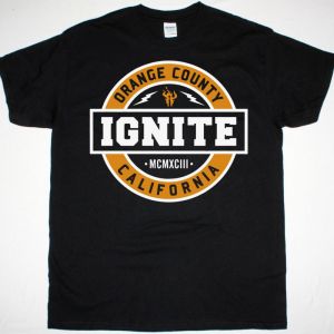 IGNITE ORANGE COUNTY CALIFORNIA NEW BLACK T SHIRT