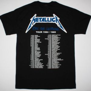 METALLICA RIDE THE LIGHTNING'84 NEW BLACK T-SHIRT