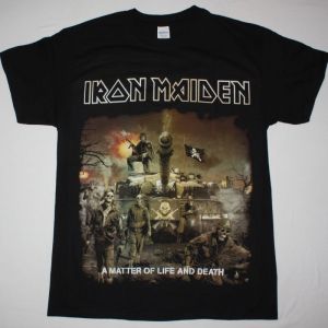 IRON MAIDEN A MATTER OF LIFE AND DEATH NEW BLACK T-SHIRT