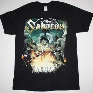 SABATON HEROES ON TOUR NEW BLACK T-SHIRT