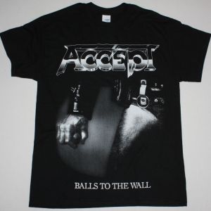 ACCEPT BALLS TO THE WALL 1983 NEW BLACK T-SHIRT