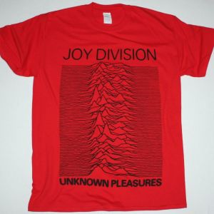 JOY DIVISION UNKNOWN PLEASURES NEW RED T-SHIRT