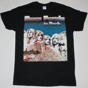 DEEP PURPLE IN ROCK NEW BLACK T-SHIRT