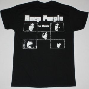 DEEP PURPLE IN ROCK NEW BLACK T-SHIRT