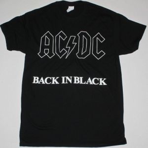 AC DC BACK IN BLACK AC/DC NEW BLACK T-SHIRT