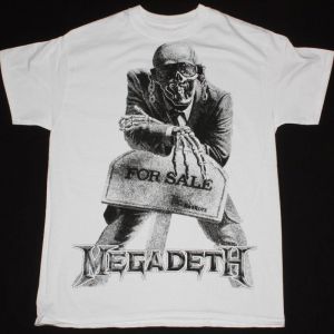 MEGADETH PEACE SELLS ... BUT WHO'S BUYING JUMBO PRINT NEW WHITE T-SHIRT