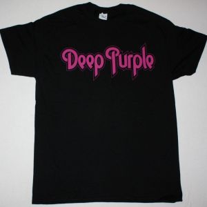 DEEP PURPLE PURPLE LOGO NEW BLACK T-SHIRT