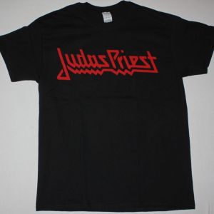 JUDAS PRIEST RED LOGO NEW BLACK T-SHIRT