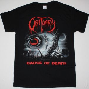 OBITUARY CAUSE OF DEATH NEW BLACK T-SHIRT