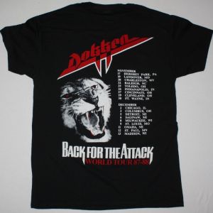 DOKKEN BACK FOR THE ATTACK NEW BLACK  T-SHIRT