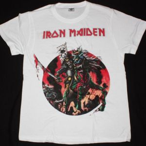 IRON MAIDEN THE HORSEMAN NEW WHITE T-SHIRT
