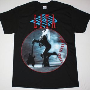 LITA FORD DANGEROUS CURVES NEW BLACK T-SHIRT