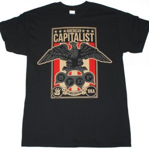 FIVE FINGER DEATH PUNCH AMERICAN CAPITALIST TOUR NEW BLACK T-SHIRT