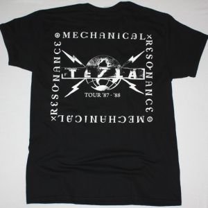 TESLA MECHANICAL RESONANCE NEW BLACK T-SHIRT