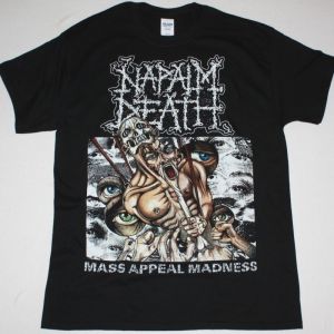 NAPALM DEATH MASS APPEAL MADNESS NEW BLACK T-SHIRT