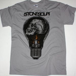 STONE SOUR LIGHTBULB NEW LIGHT GREY T-SHIRT