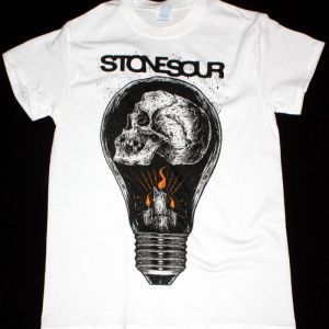 STONE SOUR LIGHTBULB NEW WHITE T-SHIRT