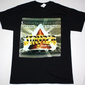 STRYPER IN GOD WE TRUST NEW BLACK T-SHIRT