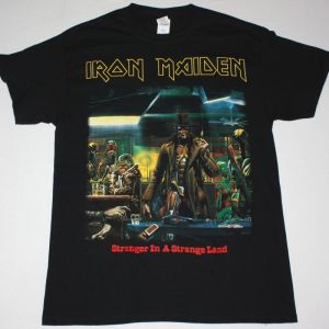 IRON MAIDEN STRANGER IN A STRANGE LAND NEW BLACK T SHIRT