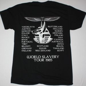 IRON MAIDEN POWERSLAVE 1984 NEW  BLACK T-SHIRT