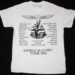 IRON MAIDEN POWERSLAVE 1984 NEW  WHITE T-SHIRT