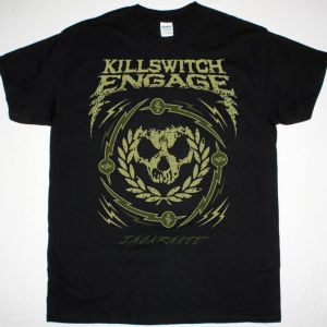 KILLSWITCH ENGAGE SKULL WREATH NEW BLACK T SHIRT