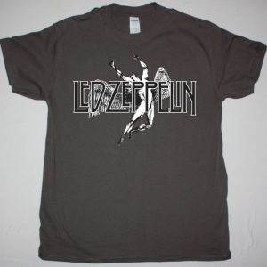 LED ZEPPELIN SWAN SONG LOGO NEW GREY T SHIRT