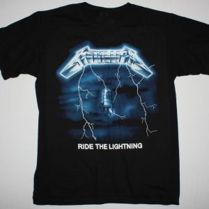 METALLICA RIDE THE LIGHTNING'84 NEW BLACK T-SHIRT