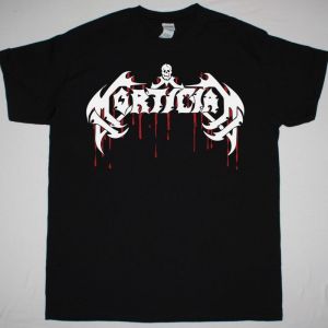 MORTICIAN BLOODY LOGO NEW BLACK T-SHIRT