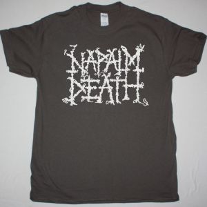 NAPALM DEATH LOGO NEW GREY T-SHIRT