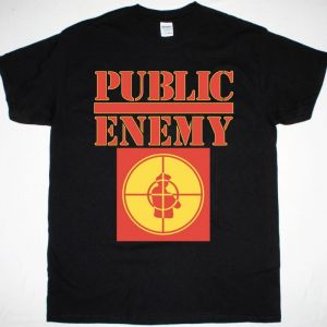 PUBLIC ENEMY LOGO NEW BLACK T-SHIRT