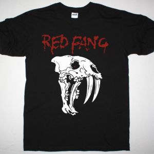 RED FANG NEW SKULL NEW BLACK T-SHIRT