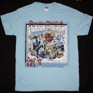 RUMBLE MILITIA FUCK OFF COMMERCIAL NEW LIGHT BLUE T-SHIRT