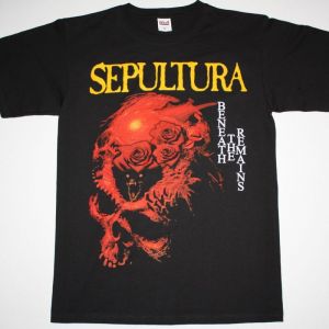 SEPULTURA BENEATH THE REMAINS'89  NEW BLACK T-SHIRT