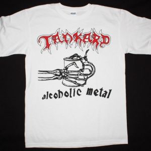 TANKARD ALCOHOLIC METAL 2 NEW WHITE T-SHIRT