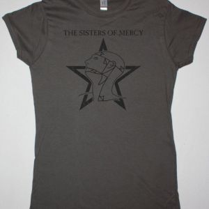 THE SISTERS OF MERCY DISTRESSED LOGO NEW GREY LADY T-SHIRT