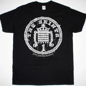 THE SKINTS PENNY LOGO NEW BLACK T-SHIRT