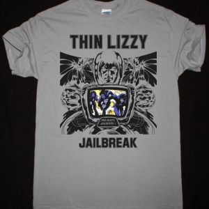THIN LIZZY JAILBREAK NEW LIGHT GREY T-SHIRT