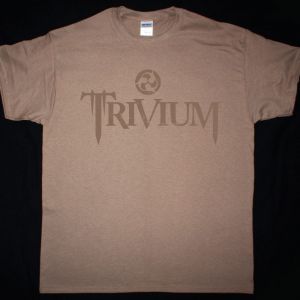 TRIVIUM CIRCLE LOGO NEW BROWN T-SHIRT