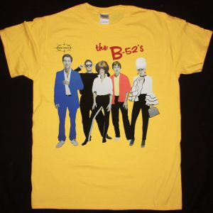 THE B-52'S 1979 NEW YELLOW T-SHIRT