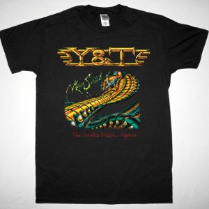Y&T MEAN STREAK THE SNAKE BITES AGAIN NEW BLACK T SHIRT