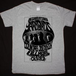 THE YARDBIRDS FILLMORE AUDITORIUM POSTER NEW SPORT GREY T SHIRT